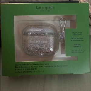 Kate Spade Silver Glitter AirPods 3rd Generation Case
